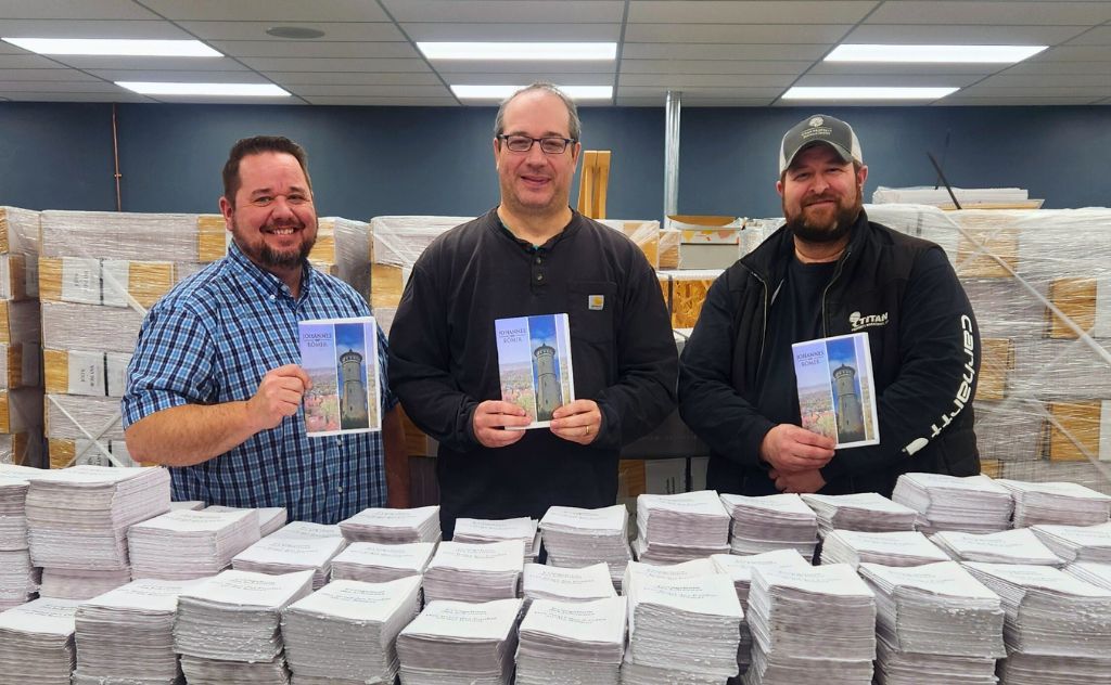 working in print shop